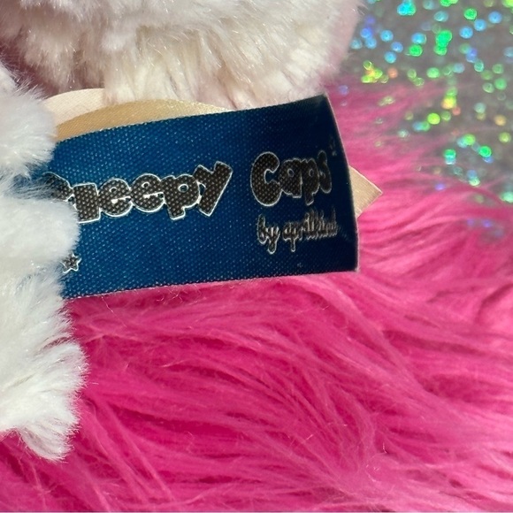 Unicorn Sleepy Caps Plush Fyala Stuffed Unicorn Plush Pink & White Rainbow - Picture 8 of 11